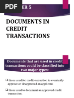 Documents in Credit Transactions