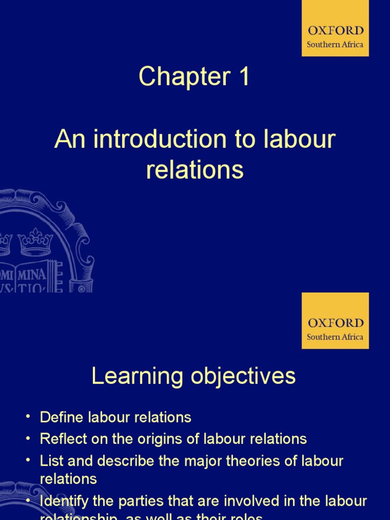 Introduction to Labour Relations Concepts | PDF | Employment | Labour ...