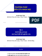 1.Giới thiệu sơ lược các loại thiết kế nghiên cứu - PP NCKH - BS Hồ Xuân Tuấn