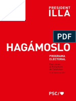Programa Electoral Del PSC para Las Elecciones de Cataluña 2021