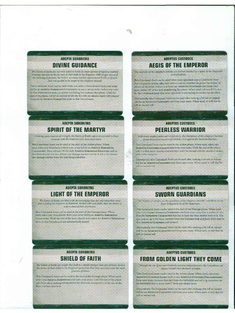 Command Asset Cards | PDF