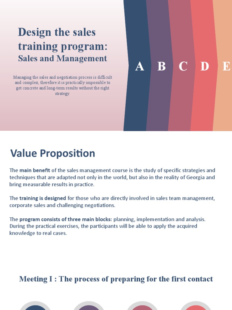 Design The Sales Training Program Sales and Management | PDF | Planets ...