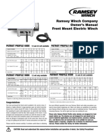 Ramsey Winch Company Owner's Manual Front Mount Electric Winch