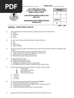 Soalan Kemahiran Hidup Tingkatan 2-Teras