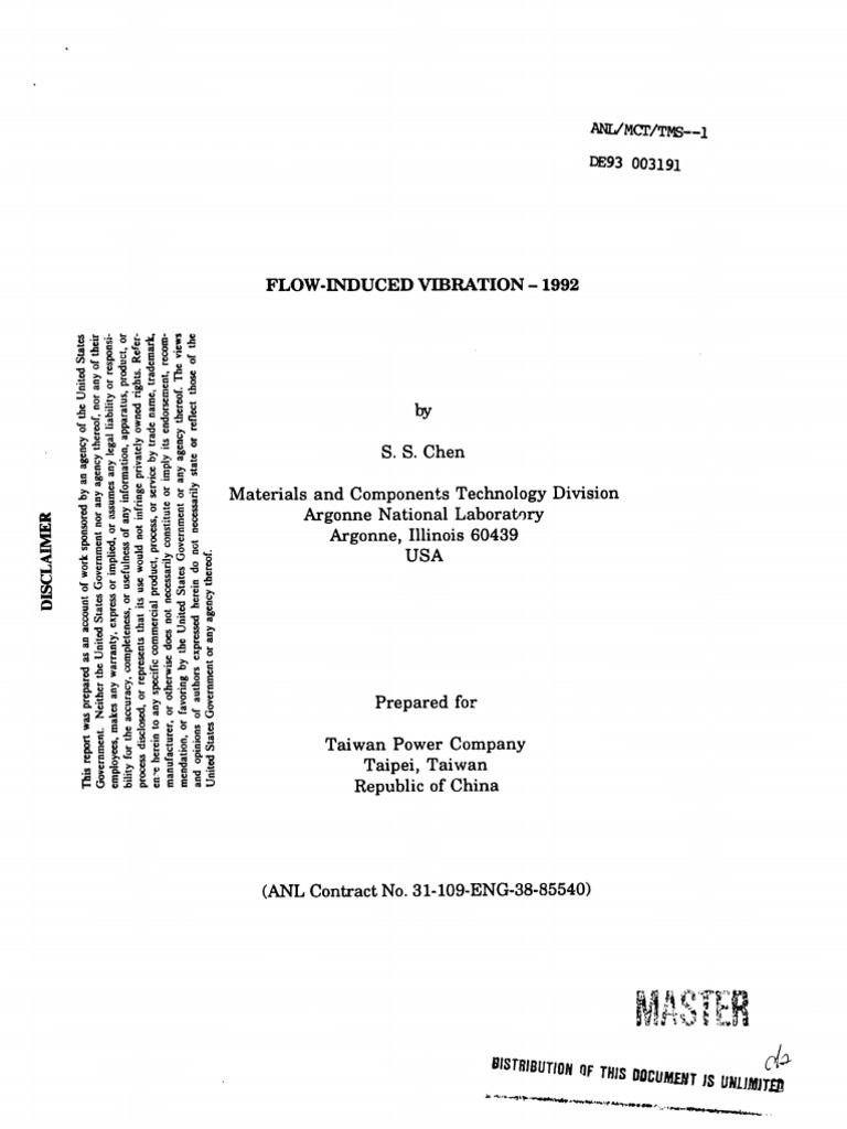 Flow-Induced Vibration Technology Transfer | PDF | Fluid Dynamics ...