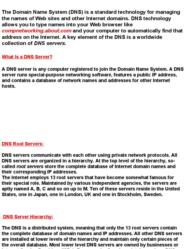 What Is A DNS Server? | PDF | Domain Name System | Internet