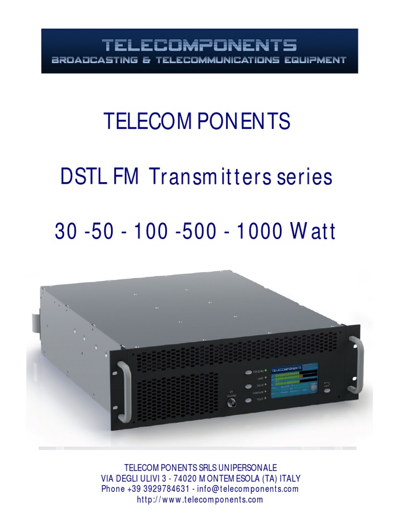 Low power FM transmitters 50w-100w - RFE Broadcast