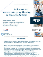 Rescue Medication and Seizure Emergency Planning in Education Settings