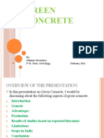 Green Concrete: By: Abhinav Srivastava 3 B. Tech. Civil Engg. February 2011