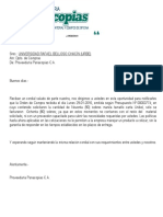 Carta de Excusa Urbe