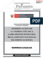 Modificacion de Norma Tecnica