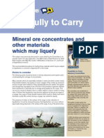 Mineral Ore Concentrates and Other Materials Which May Liquefy