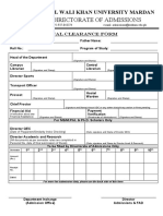 AWKU Final Clearance Form