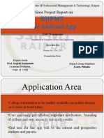Ssipmt The Android App: Minor Project Report On