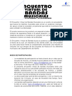 Lineamentos Del Encuentro Virtual de Bandas Musicales 2