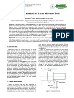 Dynamic Analysis of Lathe Machine Tool: Keywords