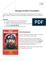 Fahrenheit 451 Background Mini Research Project (Eng I)