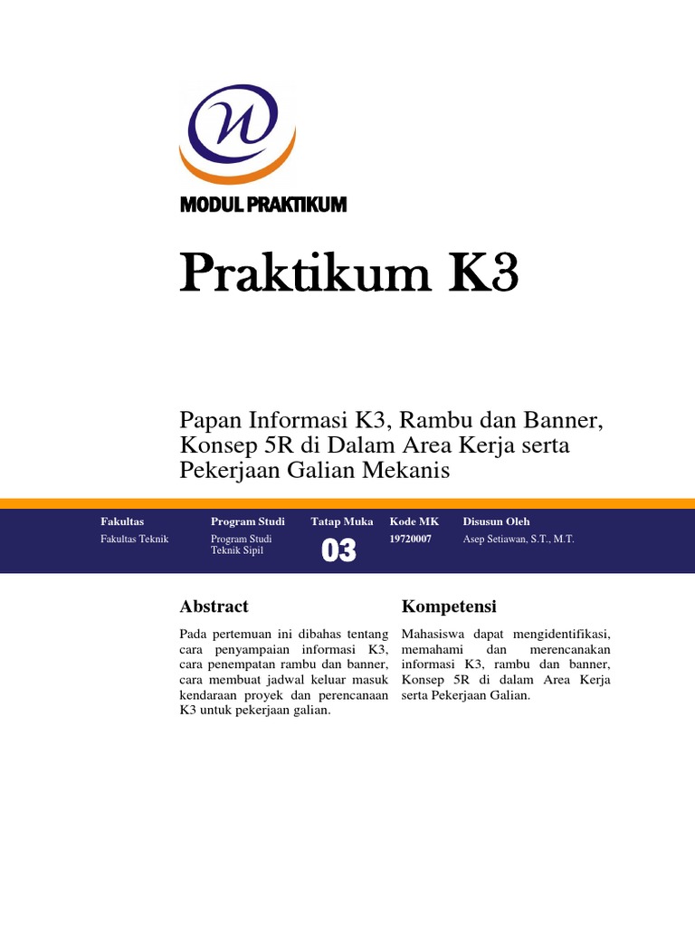 Praktikum K3: Rambu, Banner, dan 5R | PDF | Teknologi & Rekayasa