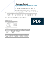 Solutions To Practice Problems For Part VI: Regression Statistics