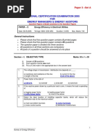 National Certification Examination 2005 FOR Energy Managers & Energy Auditors