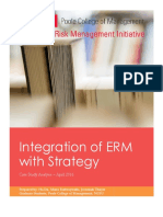 Integration of ERM and Strategy Case Study