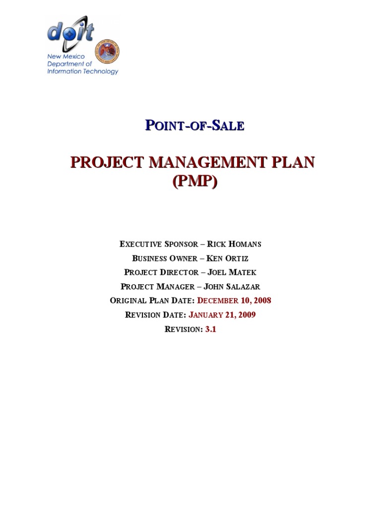 Point of Sale Project Management Plan PM PDF Point Of Sale