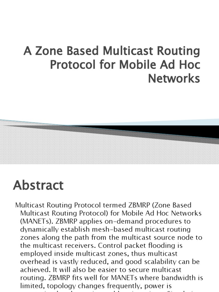 Zone-Based Multicast Routing for MANETs | PDF | Wireless Ad Hoc Network ...