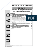 Unidad 1 - Tema 3 - Técnicas de Simplificación de Una Expresión Algebraica