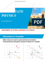 Solid State Physics: Course No:508: Bsc. (Hons)