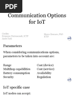 Communication Options For Iot: Credits: Ermanno Pietrosemoli, Ictp Andri Yadi Marco Zennaro, PHD Ictp