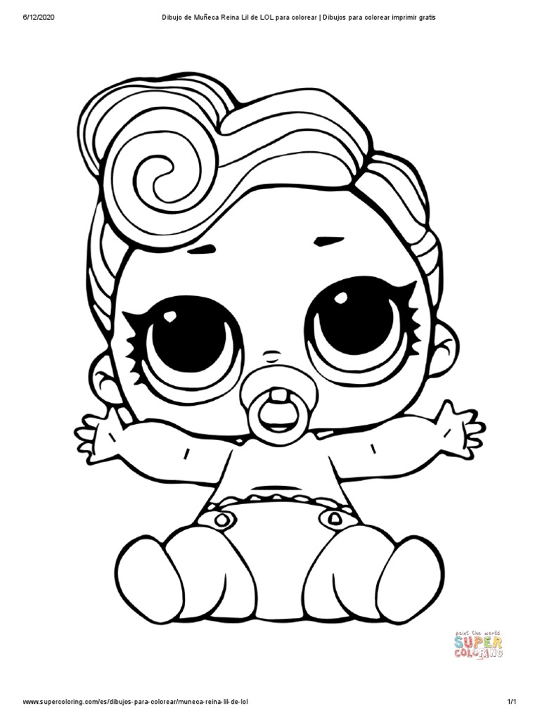 Dibujo de Muñeca Reina Lil de LOL para Colorear - Dibujos para Colorear  Imprimir Gratis | PDF