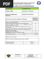 Rating Sheet For The Demonstration