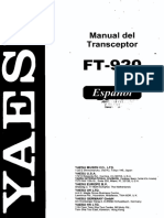 Yaesu FT-920 Manual Equipo de Radioaficionado
