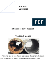CE 305 Hydraulics: 2 November 2020 - Week 05