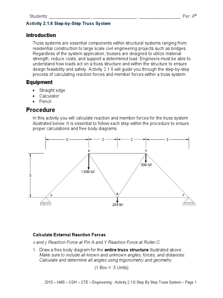 Step-by-Step Truss Analysis Guide | PDF | Truss | Force