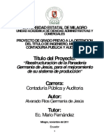 Título Del Proyecto:: Contaduría Pública y Auditoria