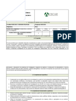 Plan de Aula FUNDAMENTOS Y CONTEXTOS PARA LA INVESTIGACIÓN