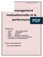 le management motivationnel et la performance de l'entreprise