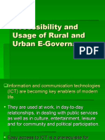 Accessibility and Usage of Rural and Urban ICT