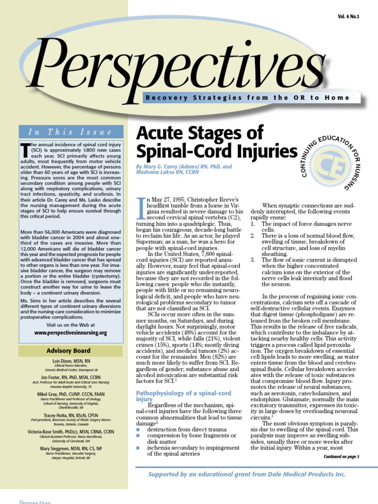 Perspectives23 | Urinary Incontinence | Spinal Cord Injury