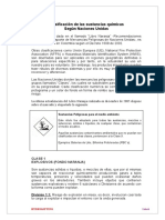 Clasificación de Sustancias Químicas I