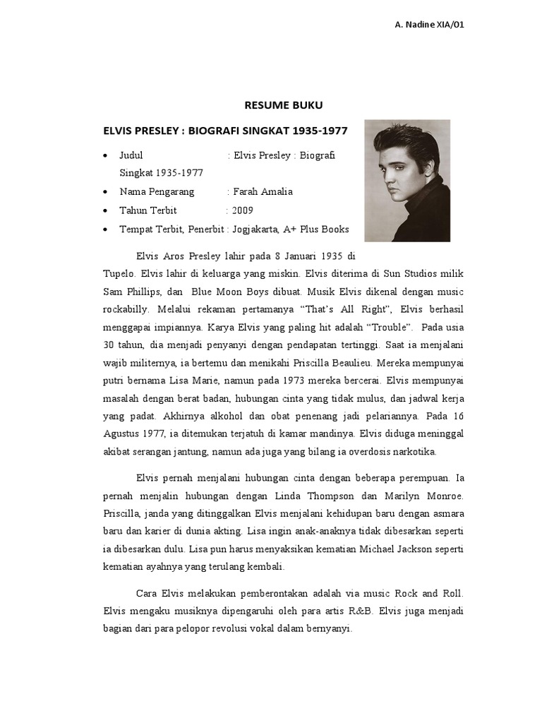 Resume Buku Elvis Presley Pdf