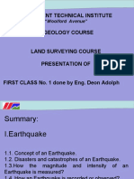 The Government Technical Institute A Geology Course: "Woolford Avenue"