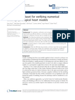 A Reference Dataset For Verifying Numerical Electrophysiological Heart Models