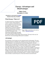 Wind Energy: Advantages and Disadvantages: Dallas Lloyd December 11, 2014