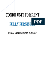Condo Unit For Rent