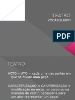 TEATRO Vocabulario