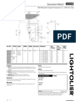 Decorative Matrix: Page 1 of 2 Wall Mounted Compact Fluorescent 2 Lt. 13W Twin Tube