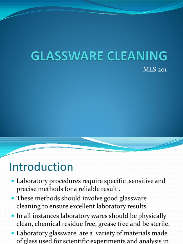 Laboratory Glassware Cleaning Methods | PDF | Solubility | Salt (Chemistry)