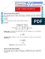 Regla de Tres Simple para Cuarto de Primaria